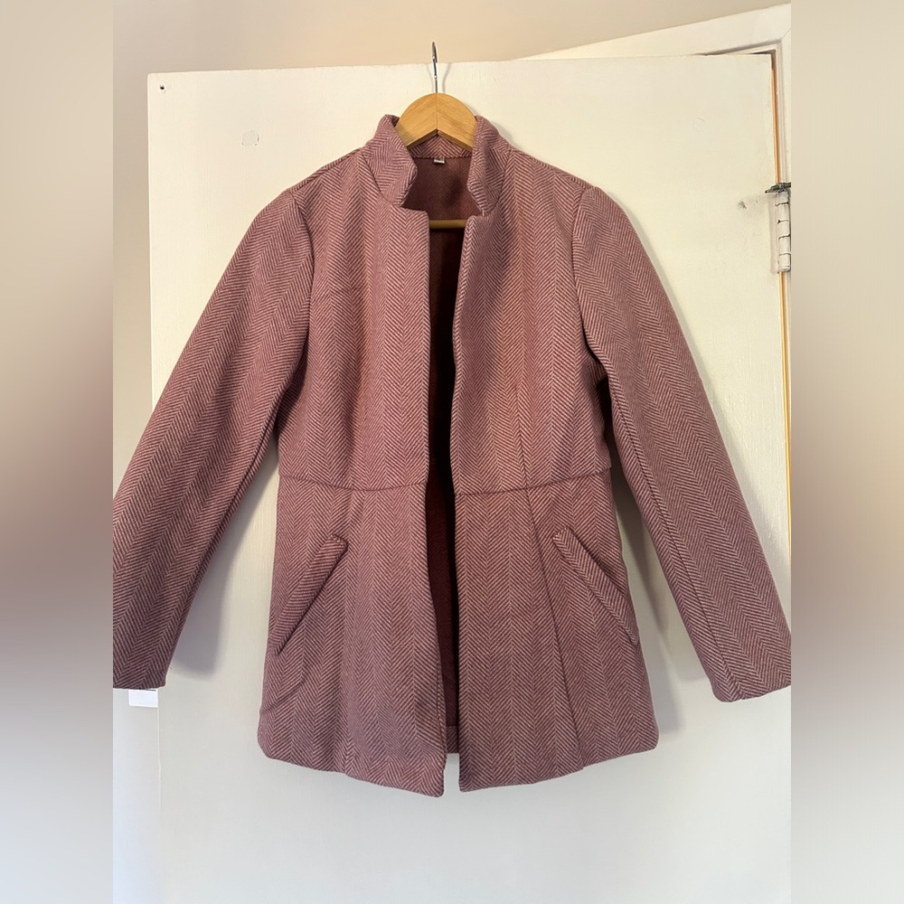 Women Blazer Jacquard Long Sleeve Outwear Jacket Coat Casual